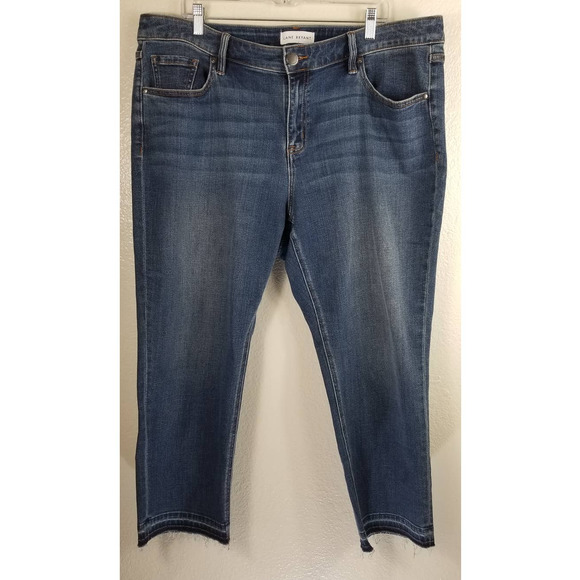 Lane Bryant Denim - Lane Bryant Dropped Hem Frayed Jeans 18